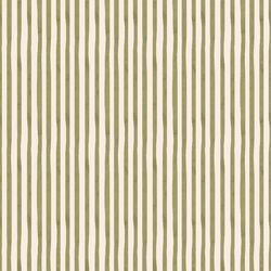 Pinstripe in Olive on Alabaster