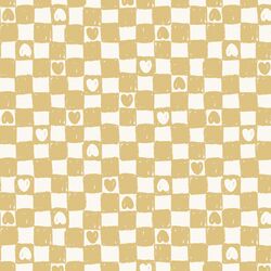 Painted Checks in Dusty Yellow