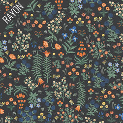 Menagerie Garden Rayon in Black