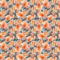 Small Autumn Floral in Warm Orange