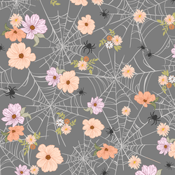 Floral Webs in Ghostly Gray