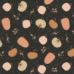 Scattered Pumpkins in Autumn Night