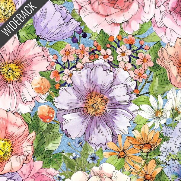 Packed Floral Wideback in Multi
