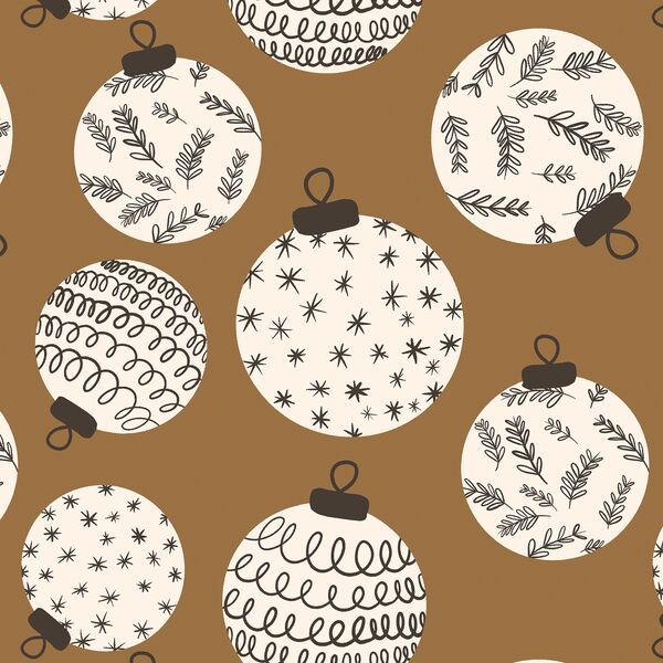 Large Ornaments in Golden Glow