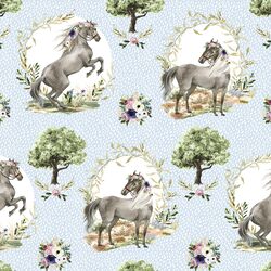 Royal Horses in Dappled Light Breeze