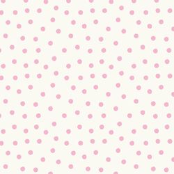 Tossed Polka Dot in Peony Pink on Cream