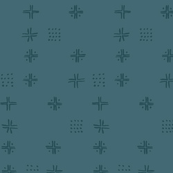 Mudcloth in Teal