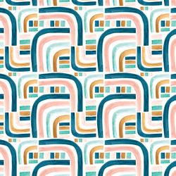 Little Retro Stripe in Rainbow