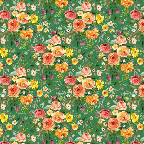 Little Blooms in Green