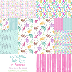 Jurassic Jubilee Fat Quarter Bundle in Rainbow
