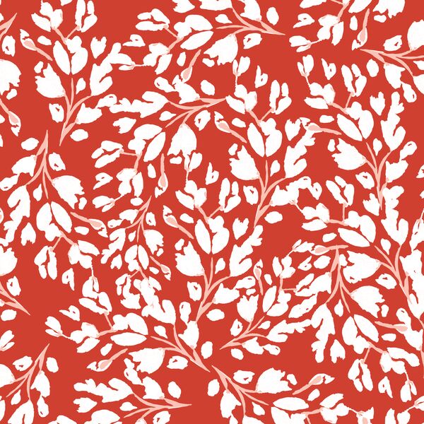 Large Frost Floral in Cardinal Red