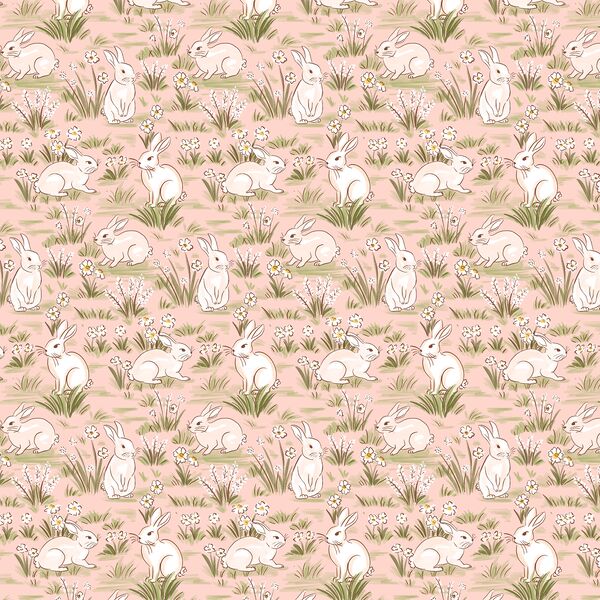 Little Bunny Burrows in Blooming Pink