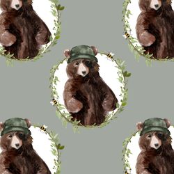 Honey Bear Wreath in Sage