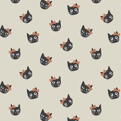 Fancy Cats in French Gray