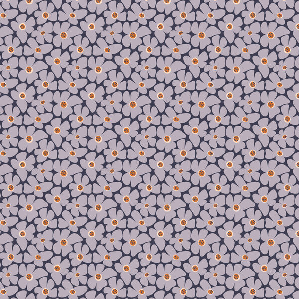 Flower Patch in Lavender Gray