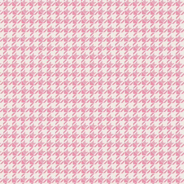 Striped Houndstooth in Mauve Pink