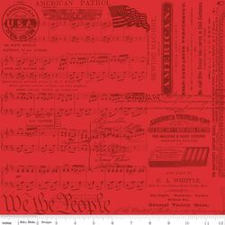 Patriotic Text in Red