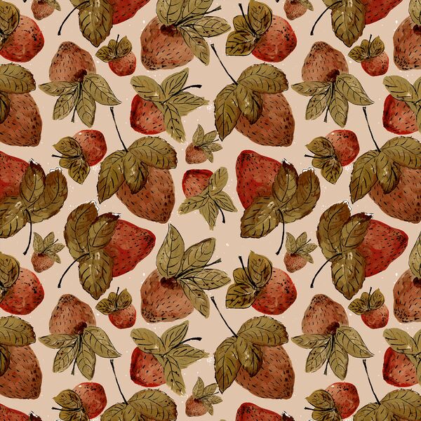 Large Strawberry Harvest in Dusty Pink