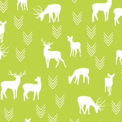 Deer Silhouette in Lime