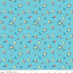 Floral in Aqua