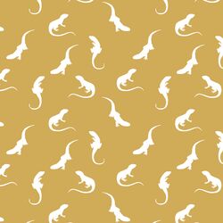 Iguana Silhouette in Straw