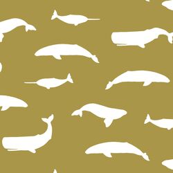 Whale Silhouette in Gold