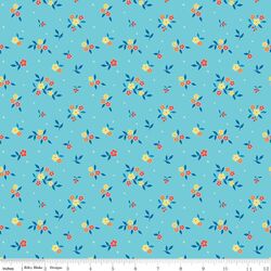 Floral in Aqua