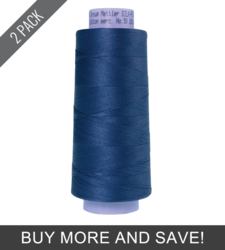 True Navy (9150-1365) - Silk Finish Cotton 50wt - 2000 Yards (2 Pack)