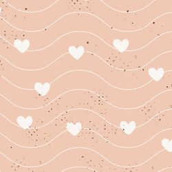 Wavy Hearts in Light Blush