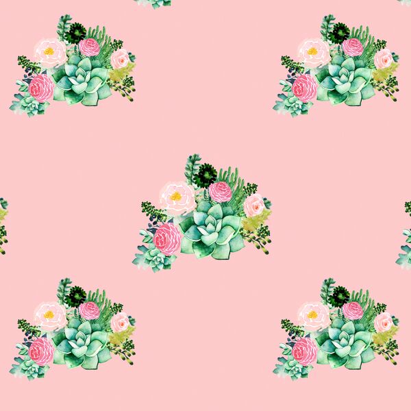 Small Floral Succulents in Pink Kiss