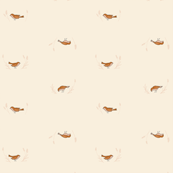 Happy Robin in Cream