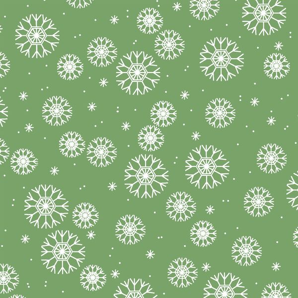 Snowflakes in Pistachio
