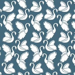 Swan Silhouette in Lake