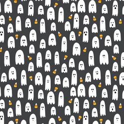 Candy Corn Ghosts in Charcoal