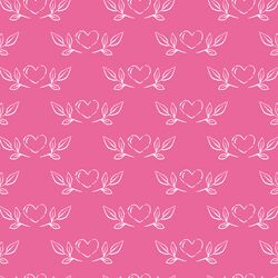 Heart Sketches in Magenta