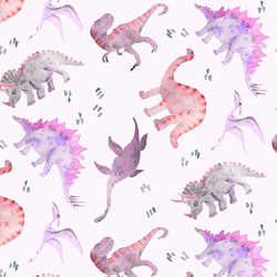 Large Dinosaurs in Cotton Candy