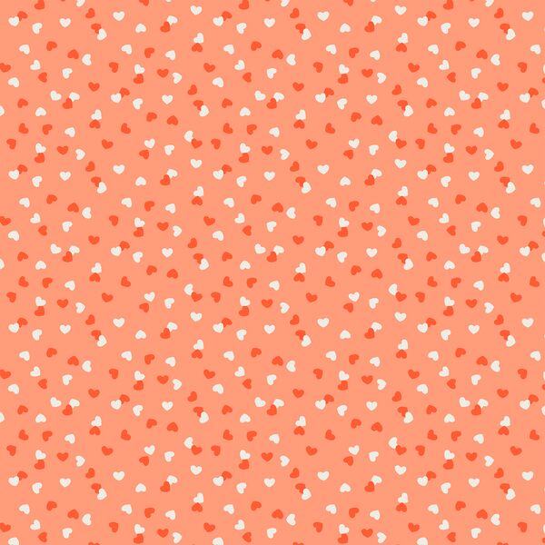 Little Confetti Hearts in Coral Pink
