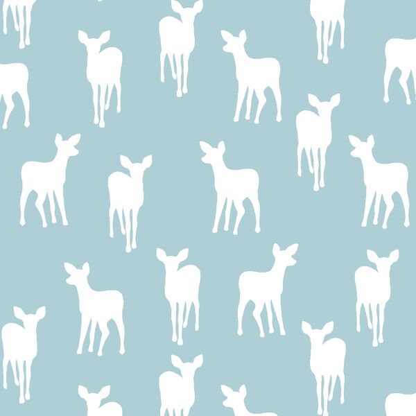 Fawn Silhouette in Powder Blue