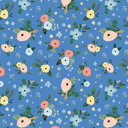 Large Harbour Florals in Bright Blue