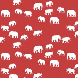Elephant Silhouette in Geranium