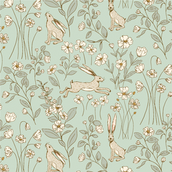 Hares in Spring Green