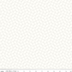 Wavy Grid in White Gray