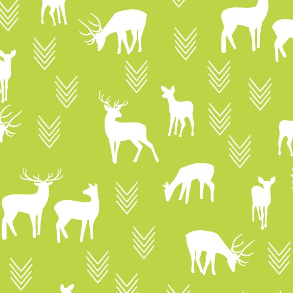 Deer Silhouette in Lime