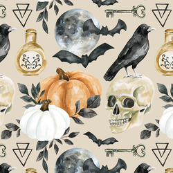 Halloween Icons in Taupe