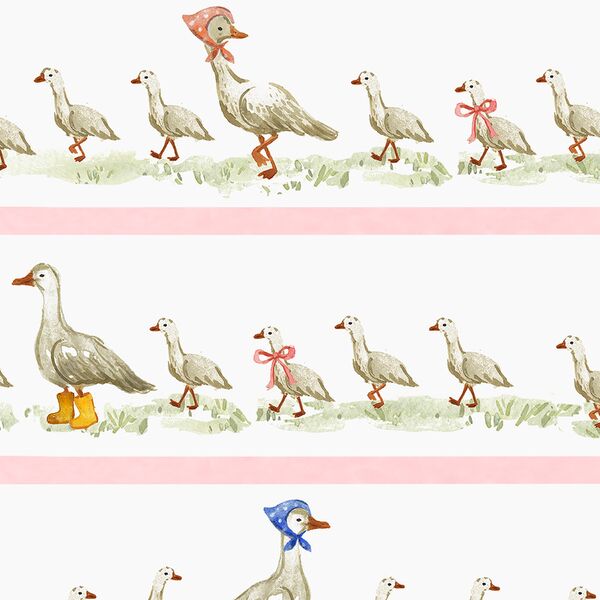 Large Goose Parade in Pink