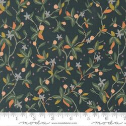 Citron Vines in Dark Blue