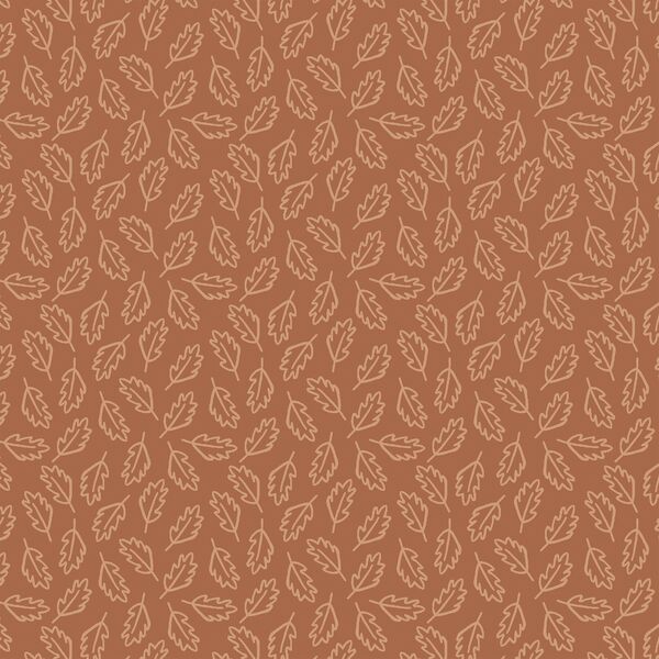 Leaves in Light Mahogany on Cinnamon