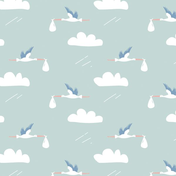 Storks in Aqua