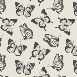 Fluttering Butterflies in Gray