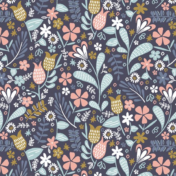 Backyard Blooms in Ink
